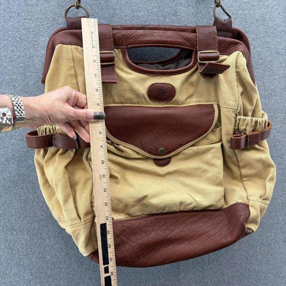 Buffalo Jackson Tote Mens Canvas Leather Travel Bag Commuter Safari Duffle